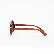 Load image into Gallery viewer, Fabrix Wooden Sunglasses - CLAYTON on Rosewood Side