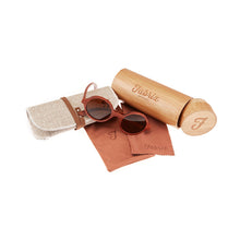Load image into Gallery viewer, Fabrix Wooden Sunglasses - CLAYTON Rosewood Whats In The Box