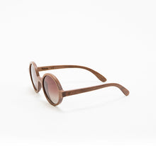Load image into Gallery viewer, Fabrix Wooden Sunglasses - CLAYTON on Walnut Perspective