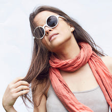 Load image into Gallery viewer, Fabrix Wooden Sunglasses - CLAYTON White on Zebra Portrait 01