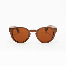 Load image into Gallery viewer, Fabrix Wooden Sunglasses - GRACE on Walnut Front