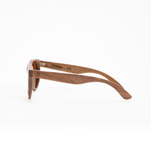 Load image into Gallery viewer, Fabrix Wooden Sunglasses - GRACE on Walnut Side
