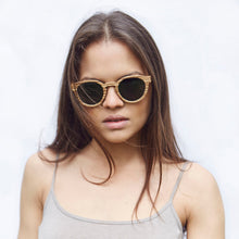 Load image into Gallery viewer, Fabrix Wooden Sunglasses - GRACE Zebra Portrait 01