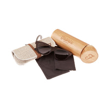 Load image into Gallery viewer, Fabrix Wooden Sunglasses - JARVIS on Ebony Whats In The Box