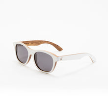 Load image into Gallery viewer, Fabrix Wooden Sunglasses - JARVIS White on Zebra Perspective