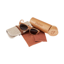 Load image into Gallery viewer, Fabrix Wooden Sunglasses - JARVIS Zebra Whats In The Box