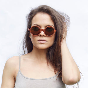 Fabrix Wooden Sunglasses - CLAYTON Rosewood Portrait 01