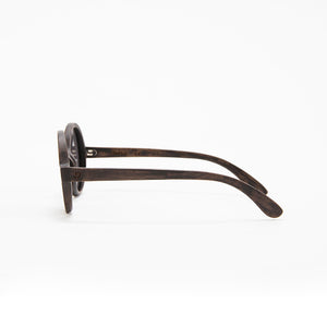 Fabrix Wooden Sunglasses - CLAYTON on Smoky Walnut Side