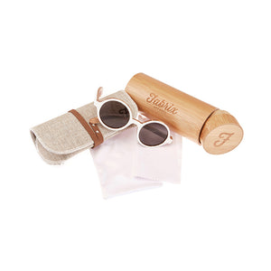 Fabrix Wooden Sunglasses - CLAYTON White on Zebra Whats In The Box