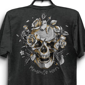 Memento Mori Unisex Triblend T-Shirt - Charcoal-Black