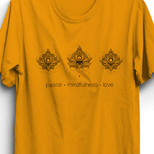 Peace Mindfulness Love Unisex T-Shirt - Orange