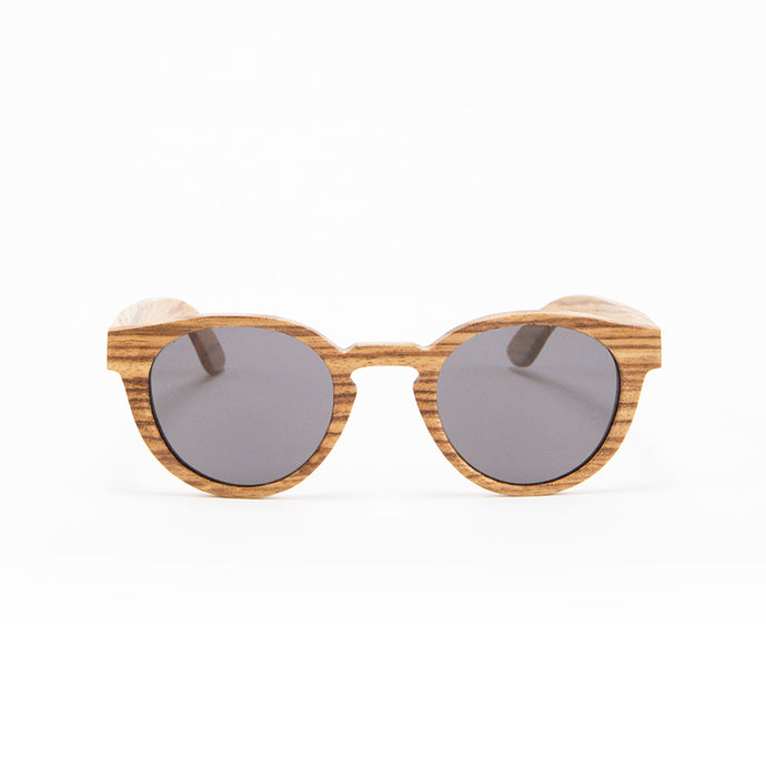 Fabrix Wooden Sunglasses - GRACE on Zebra Front
