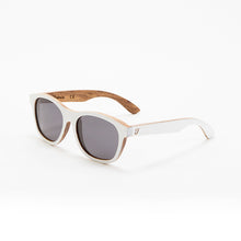 Load image into Gallery viewer, Fabrix Wooden Sunglasses - JARVIS White on Zebra Perspective
