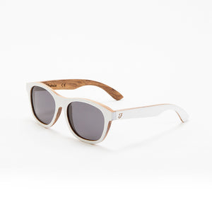 Fabrix Wooden Sunglasses - JARVIS White on Zebra Perspective