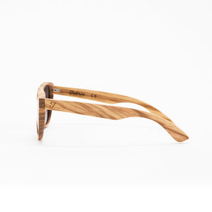 Fabrix Wooden Sunglasses - JARVIS on Zebra Side