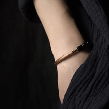 Load image into Gallery viewer, Erik | Black Obsidian &amp; Copper Handmade Bracelet
